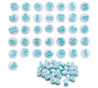SZXMDKH Cookie Cutter Letters and Numbers Fondant Cookie Cutters Alphabet Cake Decoration Baking Accessory Set Ejector Stamp Biscuit Marzipan (Creative Letters)