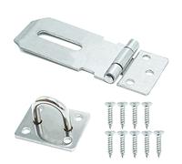 SZXMDKH Door Padlock Hasp, 3 Inch Stainless Steel Hasp and Staple Shed Lock Latch Heavy Duty Gate Security for Window Cabinet Pet Cage Crate,Silver