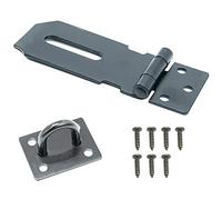 SZXMDKH Door Padlock Hasp,3 Inch Stainless Steel Padlock Hasp & Staple Shed Lock Hasp Shed Door Latch Heavy Duty Gate Lock Latch Security Hasp & StapleDoor Window Cabinet Pet Cage Crate,3-inch Black