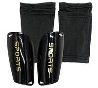 SZXMDKH Football Shin Guards - Black, Size L - EVA Foam Protection, Lightweight, Breathable Calf Sleeves for Comfortable Fit & Injury Prevention