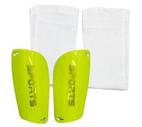 SZXMDKH Football Shin Guards - S, Black+Green - Comfortable, Lightweight, Breathable Calf Sleeves & EVA Cushion Protection for Kids