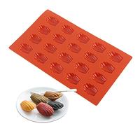 SZXMDKH Mini Madeleines Baking Tray, Madeleine Baking Mould, Non-Sticky Silicone Madeleine Mould,20 Hole Cake Mould for Cake/Chocolate/Candy/Biscuits (Red)