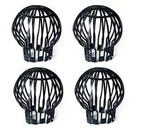 SZXMDKH Plastic Gutter Guards for Toproof, Keeps Gutter downpipes Clear of blockages from Leaves, Moss, muck, mud, Balls and Other Debris, 4 Pack, Black, 130x130x155mm