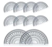 SZXMDKH Plastic Protractor for Angle Measurement Student Math 180 Degrees, 4 Inches, Clear (10 Pcs Protractor)
