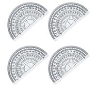 SZXMDKH Plastic Protractor for Angle Measurement Student Math 180 Degrees, 4 Inches, Clear (4 Pcs Protractor)