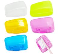 SZXMDKH Portable Toothbrush Head Covers for Home, Travel, Outdoor Camping, Hiking, Business Trip, Bathroom (5 Pack - Light Color)