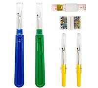 SZXMDKH Seam Ripper, 4 Pcs Seam Rippers Stitch Unpicker Plastic Handle Sewing Stitch Colorful Handy Stitch Thread Ripper Sewing Tools Kit