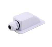 SZXMDKH White Waterproof Single Cable Entry Gland, ABS IP68 Water Protect Cable Duct Diameter 3-7mm for RV, Motorhomes, Campervans, Caravans, Boats, Solar Panels, CCTV, 13.7 x 6.7 x 4.4 cm
