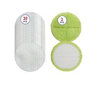 Szxtdzsw Compatible with Samsung Bespoke Jet 90/75 / 70 Pet Cordless Vacuum Cleaner,20 Pack -Spraying Rotary Brush Vacuum Mopping Dry Paper Towels，White,2 Mop Pads.