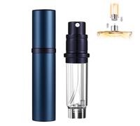 szyanlai Portable Perfume Atomiser Refillable - 5ml Empty Travel Perfume Bottle, Nano Mist, Leaking Proof, Bottom Pump without Funnel, Luxurious Mini women and men (Blue)