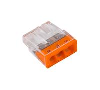 Szybkozłączka 2,5mm2, 3 styki, pomarańczowa, E.4181T /100szt./
