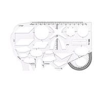 SZYDD 1 Set Geometric Drawing Template Measuring Ruler for Drawing Engineering Drafting Building Office Supplies