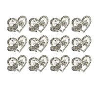 SZYDD Napkin Ring Set of 12 Valentine Napkin Holders Heart Love Napkin Buckles for Wedding