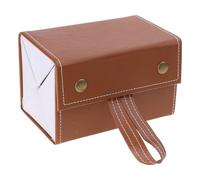 SZYDD Portable Multi-Grid Sunglasses Case, 2/3/4 Sunglasses Storage Box with Multiple Slots, Foldable Travel Glasses Storage Display Leather Box, brown, 16*11*11cm