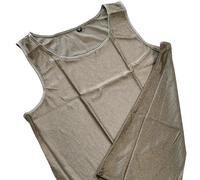 SZYDM EMF Protection T-Shirts, Men's Faraday Stretchy Vests, 5G,4G,RF,WiFi,Cell,Bluetooth,RFID Radiation Shielding Top,Silver,M