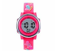 SZYUSAN New Kids Watches Boys Girls Ages 5-11 Sports Waterproof 3D Cartoon Watch Digital 7 Color Lights Silicone Band Alarm Stopwatch Digital Child Wristwatch for Kids Gifts (Butterfly)
