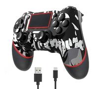 SZYUYU Wireless Controller for Ps4 Romote Compatible with Ps4/Slim/Pro/Windows PC, Controller for Ps4 with 3.5mm Audio Jack, Touch Pad,Six Axis Motion Control, Charging Cable (Black Skull)