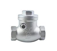 SZZAVCOIW Stainless Steel Wire Mouth Horizontal Non-return Valve 304 Female Thread Swing Check 1/2 Quot; 3/4 1 1-1/4 Quot;1Pcs(1 Inch)