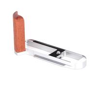 SZZCNOX L-Shape Hand Grip for Leica Q3/Q3 43/Q3 Monochrom/Q2 Digital Camera,Metal Handgrip Secure Bracket Holder for Leica Q3 Series,Built-in Quick Release Plate for Arca (Silver, Rosewood)