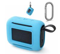 SZZCNOX Silicone Cover Case for JBL Go 5 Bluetooth Speaker, Portable Speaker Travel Case Protective Cover Sleeve with Carabiner for JBL Go 5, Dustproof, Shockproof and Scratch-resistant (Blue)