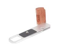 SZZCNOX Solid Wood Handle Grip Aluminum Base Plate for Nikon F2 Camera, F2 Arca Quick Release Baseplate L-Shaped Handgrip Holder for Nikon F2 Camera Accessories (Silvery)