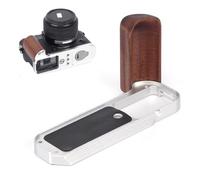 SZZCNOX Solid Wood Metal Hand Grip for Fujifilm Fuji XT30III/XT30II/XT30/XT20III/XT20II/XT20/XT10III/XT10II/XT10 Cameras L-Shape Grip L Bracket Holder, Built-in Quick Release Plate for Arca (Silver)