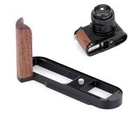 SZZCNOX Solid Wood Metal Hand Grip L Bracket Holder for Leica Q2 Digital Camera Built-in Quick Release Base Plate for Arca, No Blocking to Battery & Memory Card Compartment (Walnut Wood)