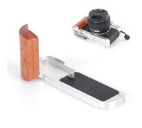 SZZCNOX X-T30 II/X-T30 Camera L-Bracket Wooden Grip Compatible with Fuji Fujifilm XT20 II/XT20/XT10 II/XT10 Cameras, Arca Quick-Release Plate Metal Handgrip Holder with 1/4’’ Threaded Hole (Slivery)
