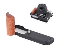 SZZCNOX X-T30 II/X-T30 Camera L-Bracket Wooden Grip Compatible with Fuji Fujifilm XT20 II/XT20/XT10 II/XT10 Cameras, Arca Quick-Release Plate Metal Handgrip Holder with 1/4’’ Threaded Hole (Black)