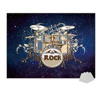 SZZEUOA 120 x 100 cm Drum Mat Non Slip Soundproof, Drum Rug, Drum Carpet for Drummers Outdoor Summer, Electronic Drum Set Practice Music Rug for Floor Protection Record Pad for Splash Cymbal Stands