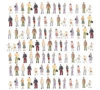 szzijia 1:100 100pcs Colorful Painted Mixed Model People Figure Layout Little People Figures for Miniature Scenes