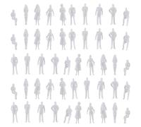 szzijia 50 Pcs 1:50 Scale Unpainted Miniature ABS Plastic Figures People for Architectural Models,Train and Railway Models,School Handicraft Projects