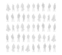 szzijia 50 Pcs 1:87 Scale Unpainted Miniature ABS Plastic Figures People for Architectural Models,Train and Railway Models,School Handicraft Projects