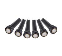 szzijia 6Pcs White Pearl Shell Dot and Brass Ring om the head Ebony Bridge Pins for Acoustic Guitars - 28mm x 5.25mm, 3-Degree Tail Angle, Resonant Sound Enhancement