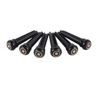 szzijia 6Pcs White Pearl Shell Dot and Brass Ring om the head Ebony Bridge Pins for Acoustic Guitars - 28mm x 5.25mm, 3-Degree Tail Angle, Resonant Sound Enhancement