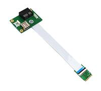 szzijia M.2 Key A-E to PCI-E 1X horizontal Express+USB Riser Card with FPC Cable