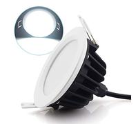 Szzilian 9W LED Downlight Recessed Ceiling Light, Round Panel Lamp - Waterproof IP65 for Bathroom Bedroom Kitchen Lighting (6000K, AC220-240V,1 Pack)