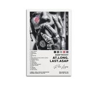 Szzmyo ASAP Rocky Posters at. Long. Last. ASAP Album Poster Decorative Painting Modern Aesthetic Canvas Poster Bedroom Art Living Room Decoration Poster 16x24inch(40x60cm) Unframe-Style