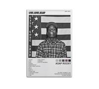 Szzmyo ASAP Rocky Live. Love. ASAP Album Art 12x18 inch (30x45cm) Unframe-Style Canvas Decor for Modern Aesthetic Bedroom, Live, Art, Decoration