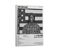 Szzmyo ASAP Rocky Live. Love. ASAP Album Canvas Poster - Modern Aesthetic Decorative Painting for Bedroom and Living Room - 08x12inch(20x30cm) Frame-Style