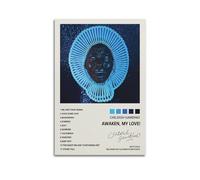 Szzmyo Childish Gambino Poster Awaken，My Love！Album Poster Decorative Painting Modern Aesthetic Canvas Poster Bedroom Art Living Room Decoration Poster 12x18inch(30x45cm) Unframe-Style