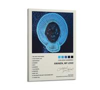 Szzmyo Childish Gambino Poster Awaken，My Love！Album Poster Decorative Painting Modern Aesthetic Canvas Poster Bedroom Art Living Room Decoration Poster 12x18inch(30x45cm) Frame-Style