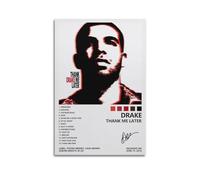 Szzmyo Drake Poster Thank Me Later Album Poster Decorative Painting Modern Aesthetic Canvas Poster Bedroom Art Living Room Decoration Poster 12x18inch(30x45cm) Unframe-Style