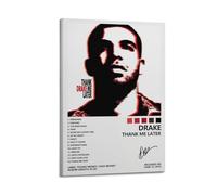 Szzmyo Drake Poster Thank Me Later Album Poster Decorative Painting Modern Aesthetic Canvas Poster Bedroom Art Living Room Decoration Poster 08x12inch(20x30cm) Frame-Style