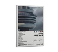 Szzmyo Drake Poster Views Album Poster Decorative Painting Modern Aesthetic Canvas Print Bedroom Living Room Bathroom Classroom Hallway Office Art 8x12 inch (20x30cm) Frame-Style
