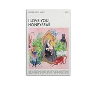Szzmyo Father John Misty Posters I Love You Honeybear Album Poster Decorative Painting Modern Aesthetic Canvas Poster Bedroom Art Living Room Decoration Poster 24x36inch(60x90cm) Unframe-Style