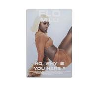 Szzmyo Flo Milli Album Ho, Why is You Here Poster Decorative Painting Modern Aesthetic Canvas Poster Bedroom Art Living Room Decoration Poster 12x18inch(30x45cm) Unframe-Style