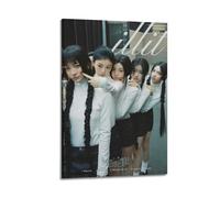 Szzmyo ILLIT Poster Super Real Me Album Poster Decorative Painting Modern Aesthetic Canvas Poster Bedroom Art Living Room Decoration Poster 16x24inch(40x60cm) Frame-Style