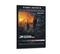 Szzmyo James Arthur Poster It'll All Make Sense in The End Album Poster Decorative Painting Modern Aesthetic Canvas Poster Bedroom Art Living Room Decoration Poster 12x18inch(30x45cm) Frame-Style
