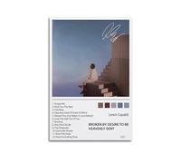 Szzmyo Lewis Capaldi Poster Broken By Desire To Be Heavenly Sent Album Poster Decorative Painting Modern Aesthetic Canvas Poster Bedroom Art Living Room Decoration Poster 16x24inch(40x60cm) Unframe-st